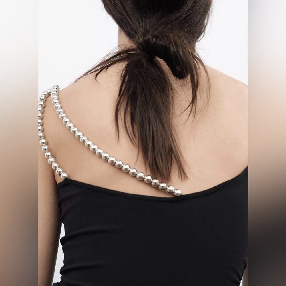 ZW Beaded Strap knit tank top